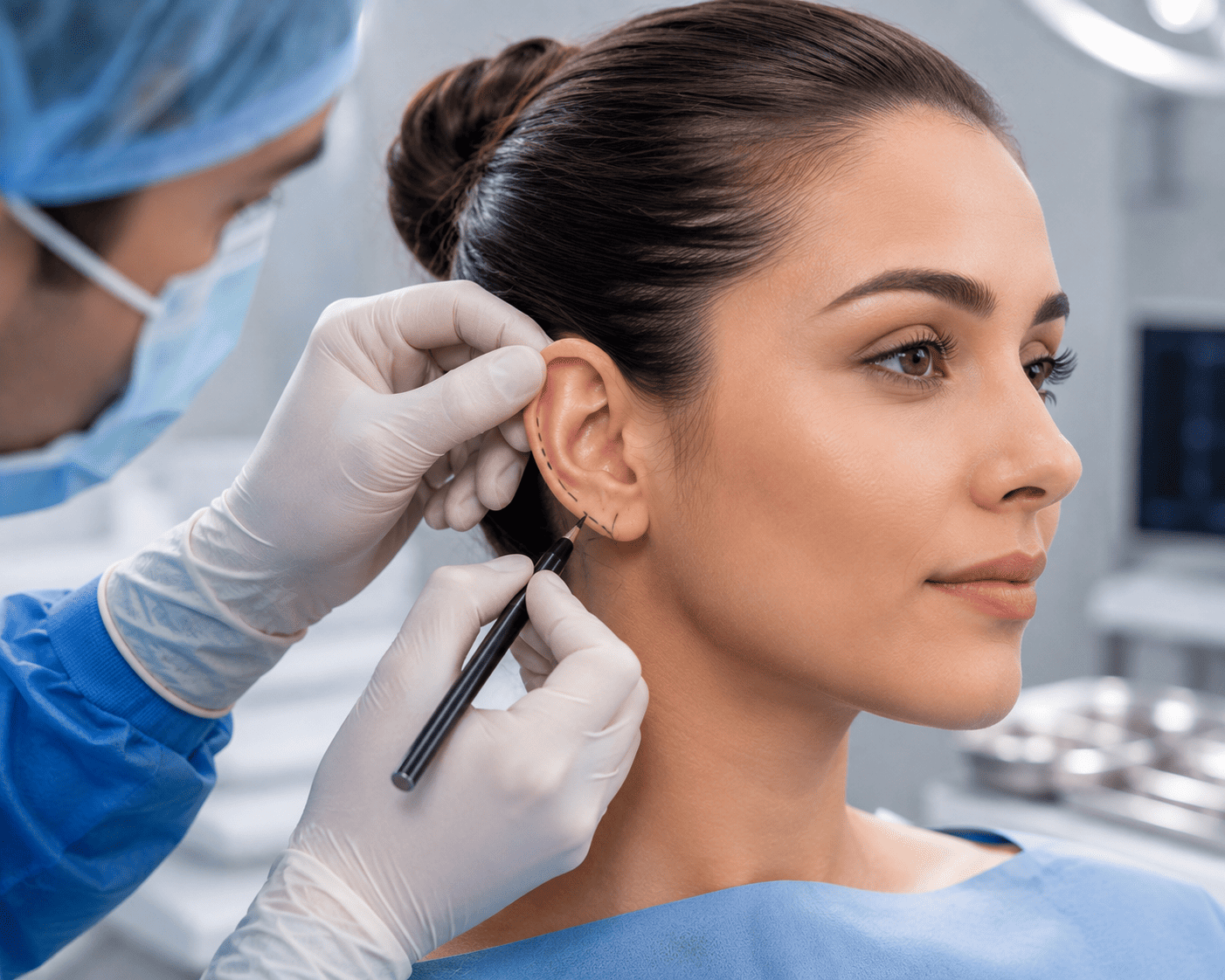Ear Surgery — surgical marking consultation